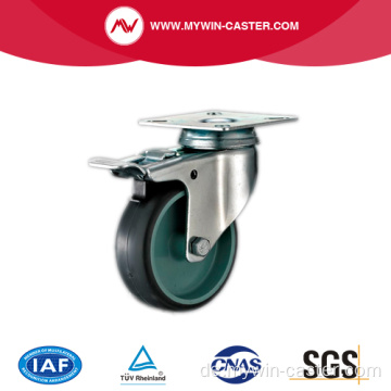 Abgebremstes graues TPR Light Duty Industrial Caster Wheel